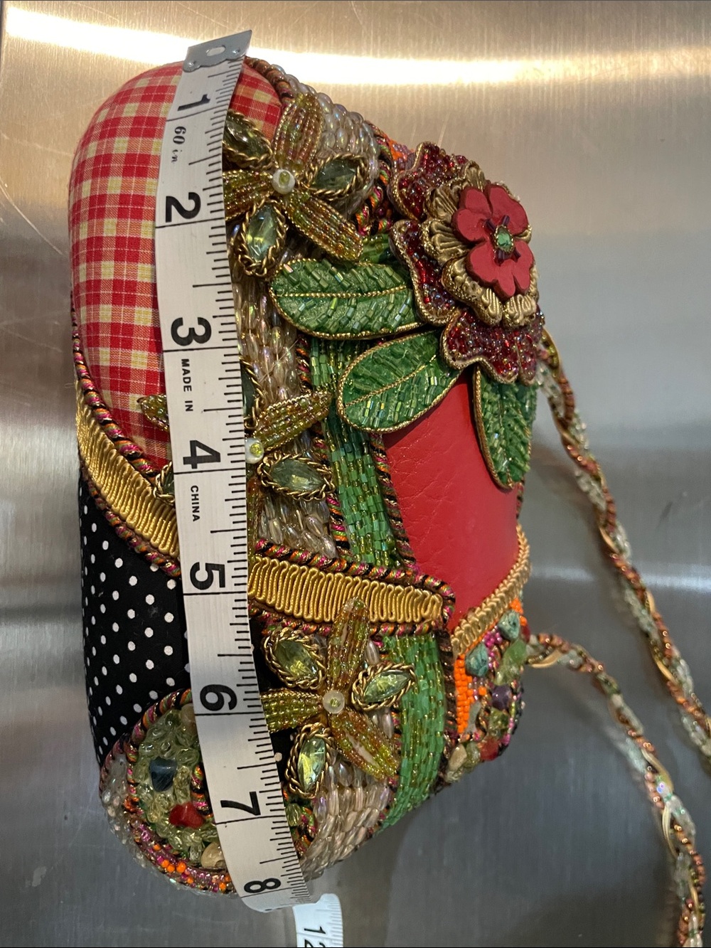 Mary Frances Vintage with Tags Embellished Multi-Color Floral Bag - Picture 10 of 14